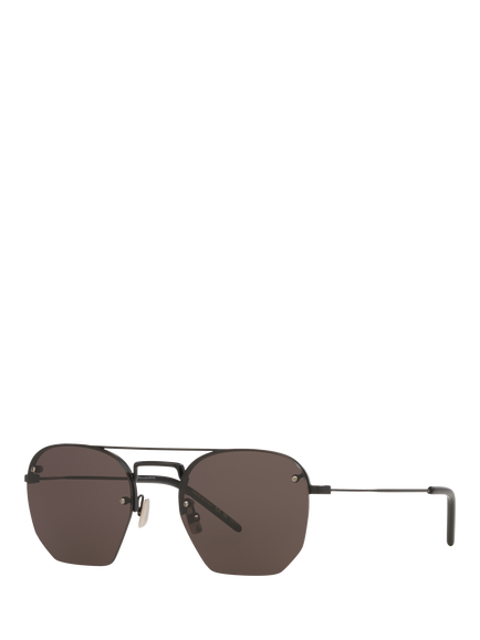 Yves Saint Laurent YS000274 Men's Irregular Sunglasses, Black/Brown, Black/Brown