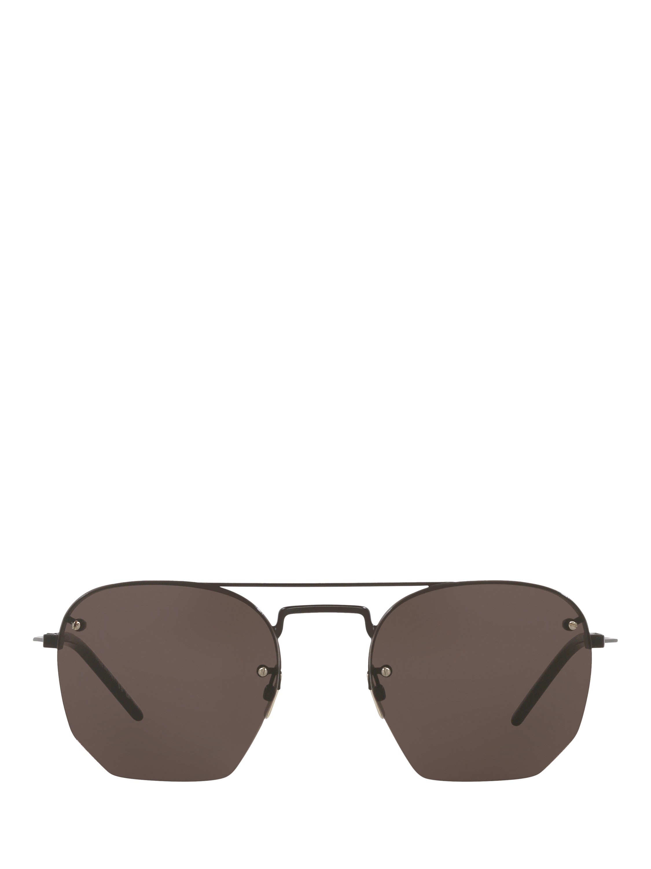 Product image 2 of 4, which shows Yves Saint Laurent YS000274 Men's Irregular Sunglasses, Black/Brown