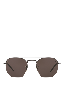 Yves Saint Laurent YS000274 Men's Irregular Sunglasses, Black/Brown - view 2, Black/Brown