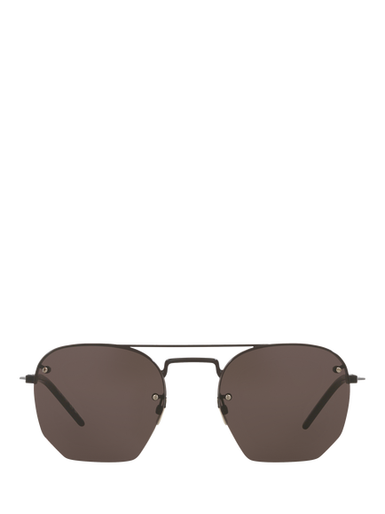 Yves Saint Laurent YS000274 Men's Irregular Sunglasses, Black/Brown - view 2, Black/Brown