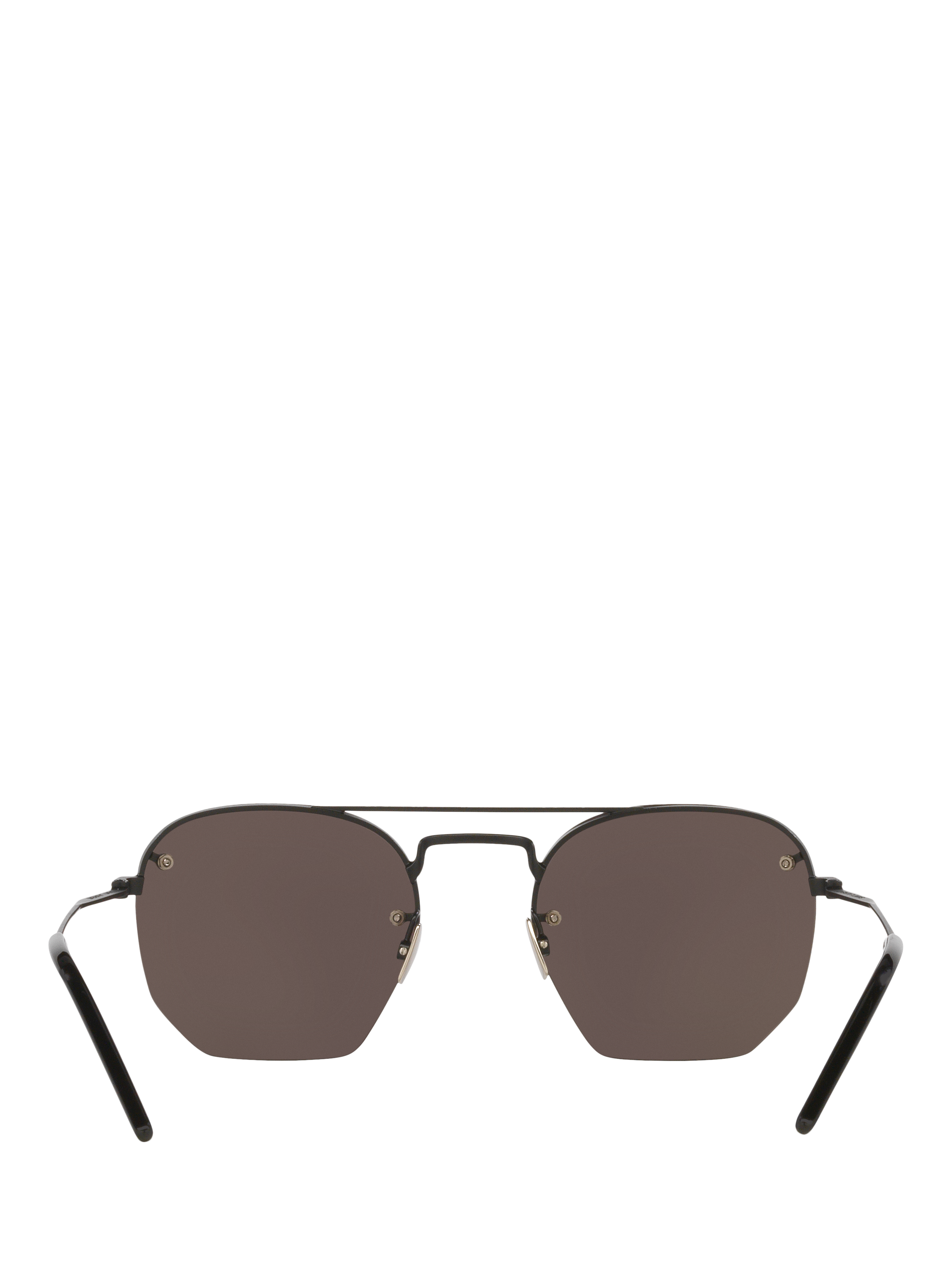Product image 4 of 4, which shows Yves Saint Laurent YS000274 Men's Irregular Sunglasses, Black/Brown