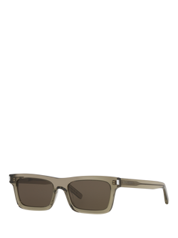 Yves Saint Laurent YS000289 Women's Rectangular Sunglasses, Brown, Brown