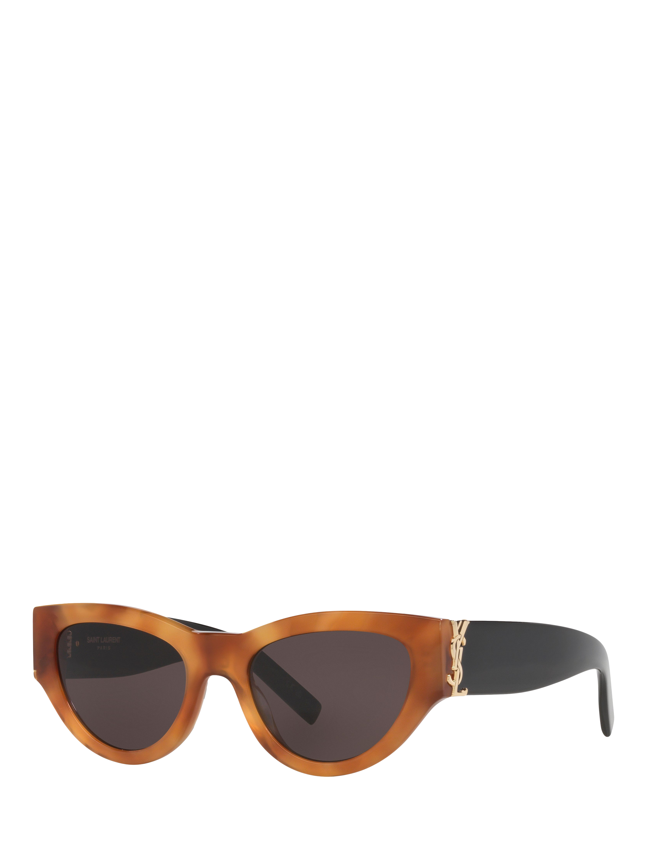 Product image 1 of 5, which shows Yves Saint Laurent YS000321 Women's Cat's Eye Sunglasses, Tortoise/Grey