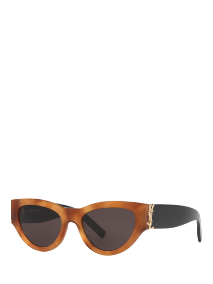 Yves Saint Laurent YS000321 Women's Cat's Eye Sunglasses, Tortoise/Grey, Tortoise/Grey