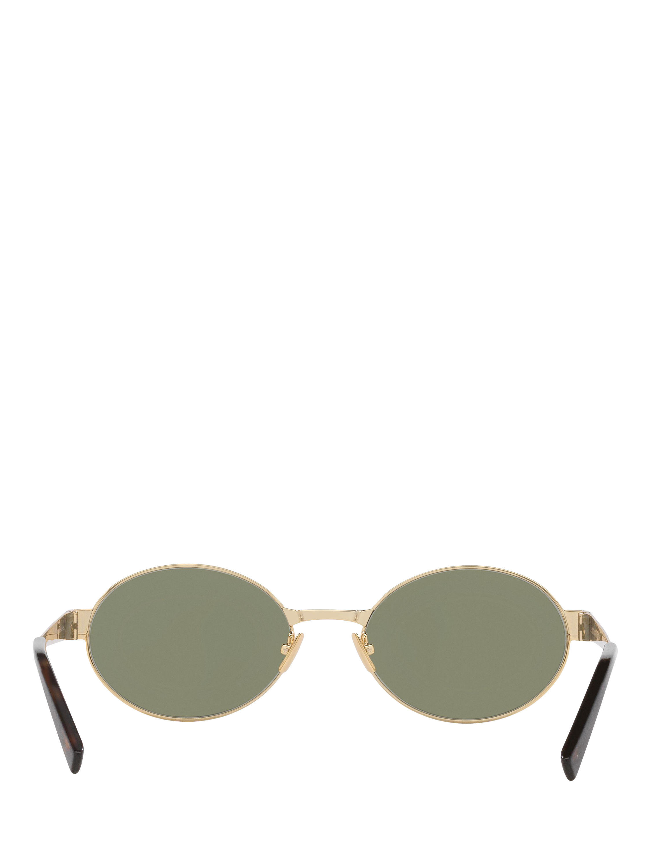Product image 4 of 4, which shows Yves Saint Laurent YS000577 Women's Oval Sunglasses, Gold/Green