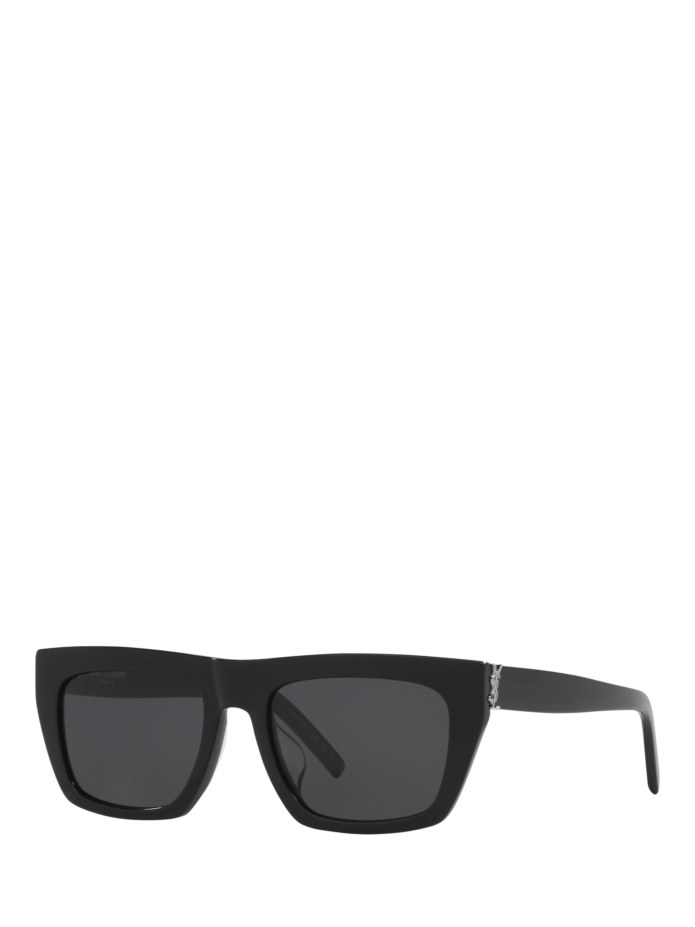 Product image 1 of 4, which shows Yves Saint Laurent YS000583 D-Frame Sunglasses, Black/Grey