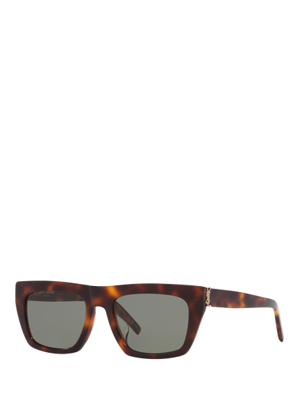 Yves Saint Laurent YS000583 D-Frame Sunglasses, Tortoise/Grey, Tortoise/Grey