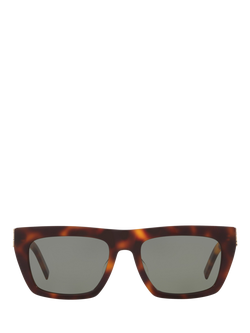 Yves Saint Laurent YS000583 D-Frame Sunglasses, Tortoise/Grey - view 2, Tortoise/Grey