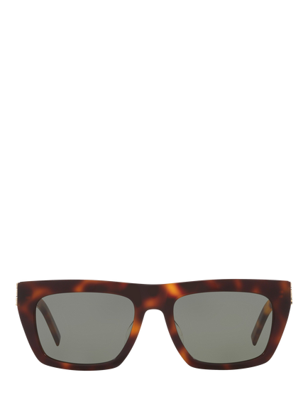 Yves Saint Laurent YS000583 D-Frame Sunglasses, Tortoise/Grey - view 2, Tortoise/Grey