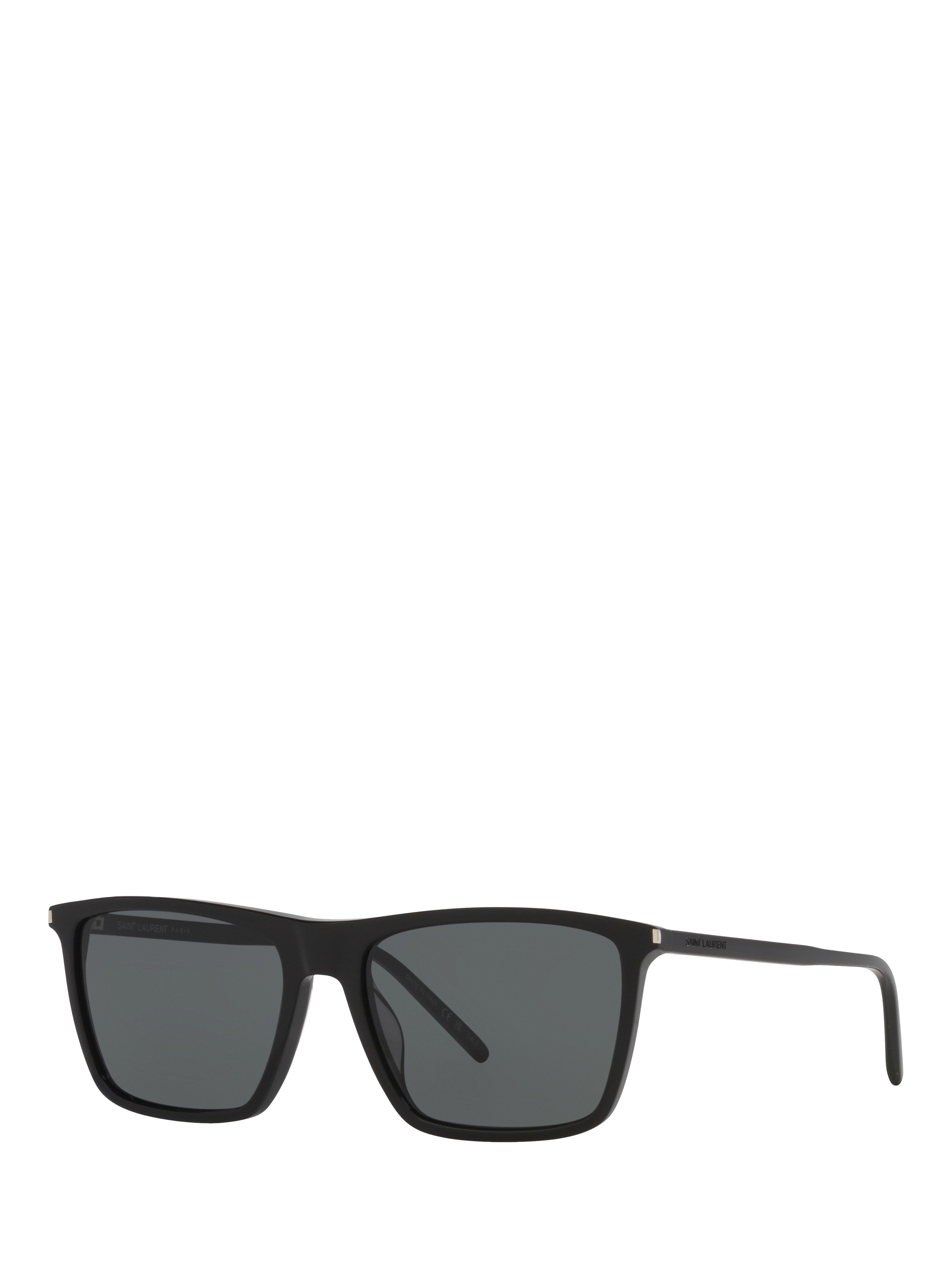 Product image 1 of 4, which shows Yves Saint Laurent YS000611 Men's Square Sunglasses, Black/Grey