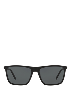 Yves Saint Laurent YS000611 Men's Square Sunglasses, Black/Grey - view 2, Black/Grey