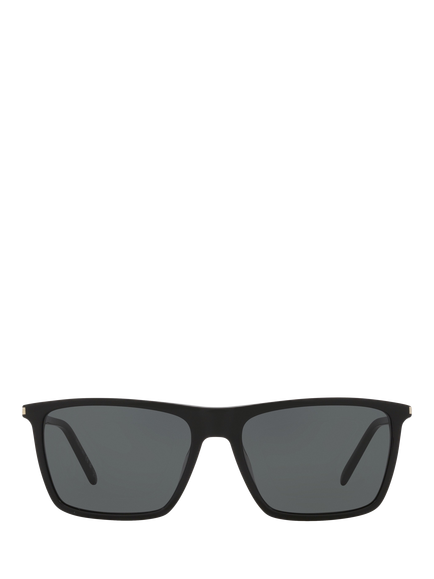 Yves Saint Laurent YS000611 Men's Square Sunglasses, Black/Grey - view 2, Black/Grey