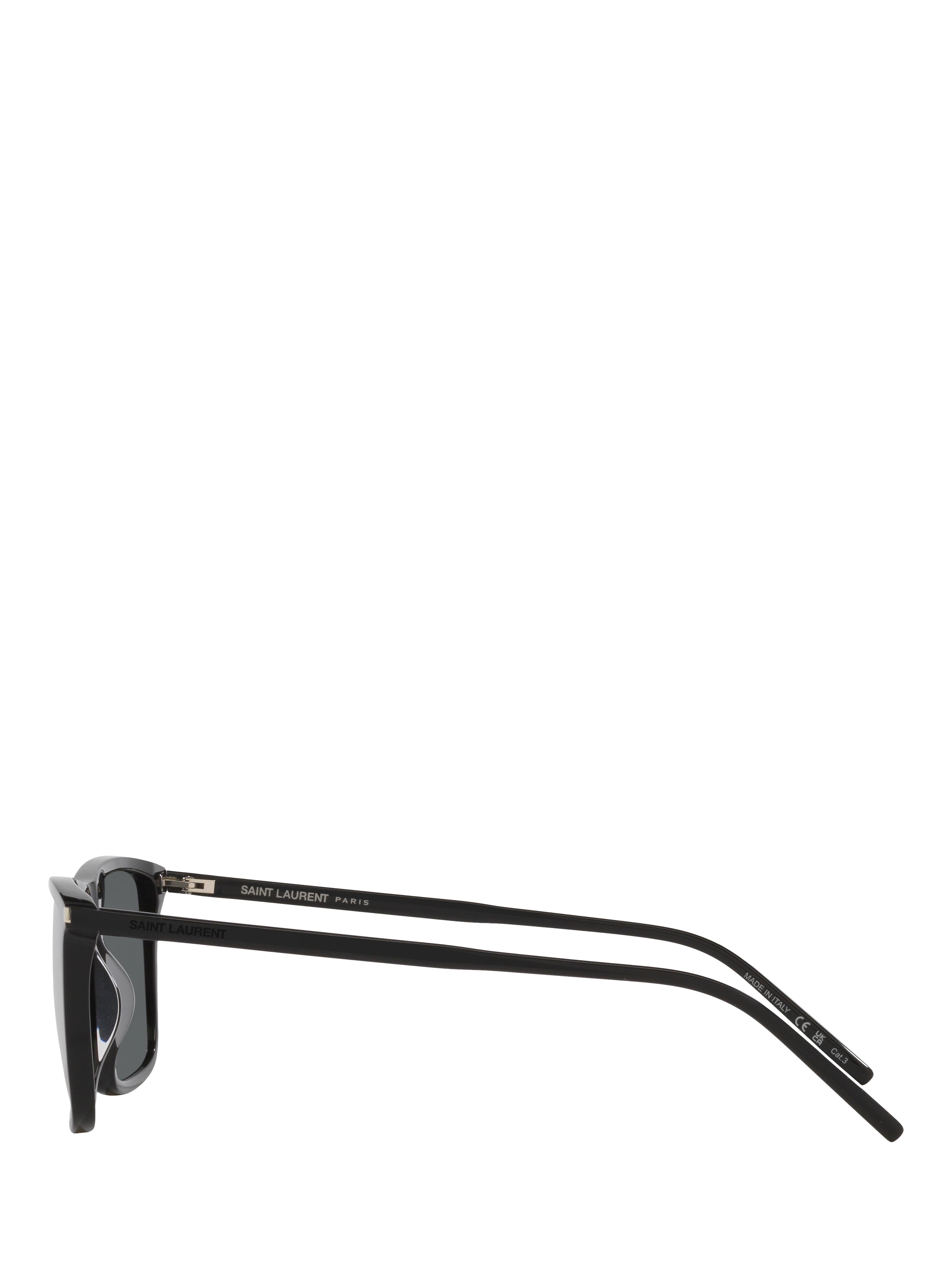 Product image 3 of 4, which shows Yves Saint Laurent YS000611 Men's Square Sunglasses, Black/Grey