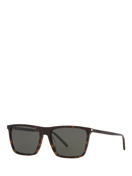 Yves Saint Laurent YS000611 Men's Square Sunglasses, Tortoise/Grey, Tortoise/Grey