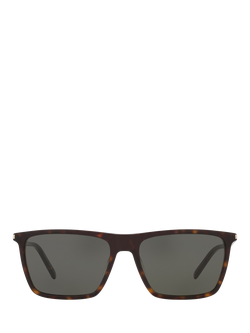 Yves Saint Laurent YS000611 Men's Square Sunglasses, Tortoise/Grey - view 2, Tortoise/Grey