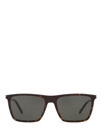 Yves Saint Laurent YS000611 Men's Square Sunglasses, Tortoise/Grey - view 2, Tortoise/Grey