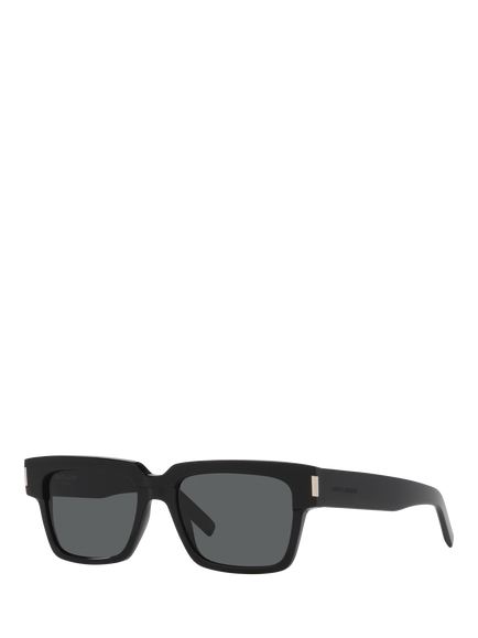 Yves Saint Laurent YS000617 Men's D-Frame Sunglasses, Black/Grey, Black/Grey
