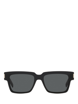 Yves Saint Laurent YS000617 Men's D-Frame Sunglasses, Black/Grey - view 2, Black/Grey