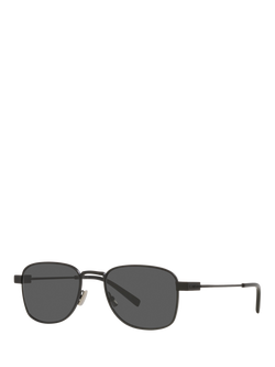 Yves Saint Laurent YS000637 Men's Square Sunglasses, Black/Grey, Black/Grey