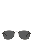 Yves Saint Laurent YS000637 Men's Square Sunglasses, Black/Grey