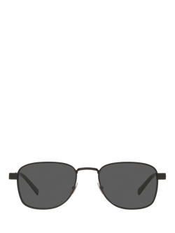 Yves Saint Laurent YS000637 Men's Square Sunglasses, Black/Grey - view 2, Black/Grey