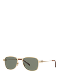 Yves Saint Laurent YS000637 Men's Square Sunglasses, Gold/Green