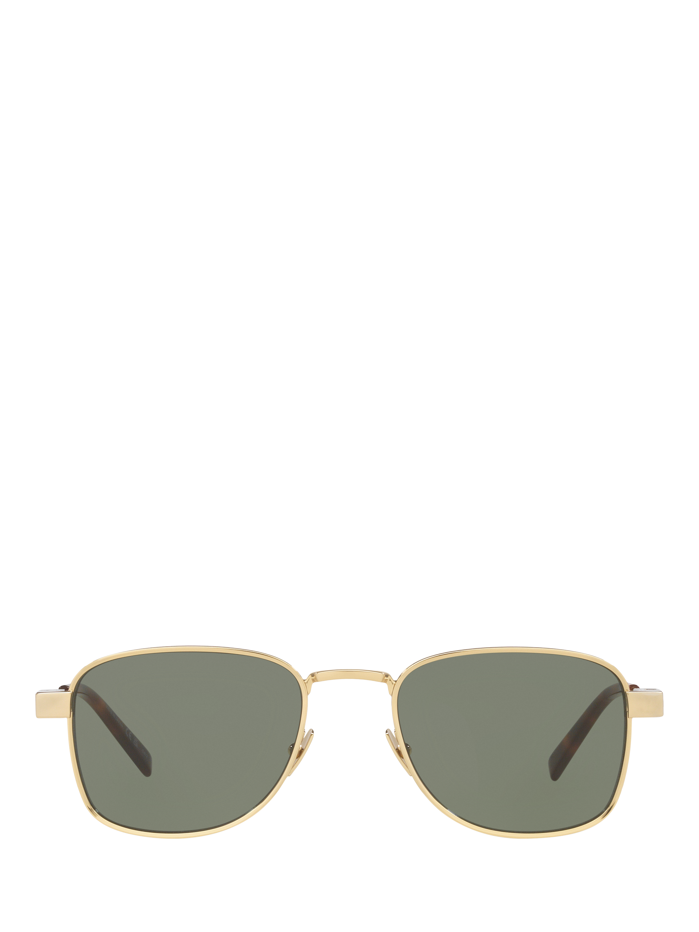 Product image 2 of 4, which shows Yves Saint Laurent YS000637 Men's Square Sunglasses, Gold/Green