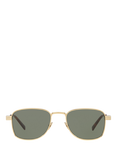 Yves Saint Laurent YS000637 Men's Square Sunglasses, Gold/Green