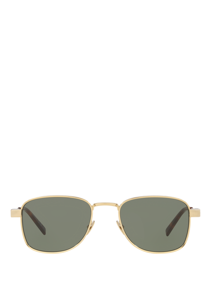 Yves Saint Laurent YS000637 Men's Square Sunglasses, Gold/Green - view 2, Gold/Green
