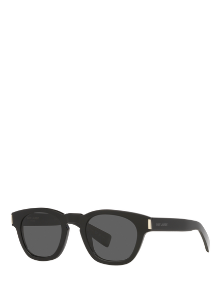 Yves Saint Laurent YS000639 Unisex Oval Sunglasses, Black/Grey, Black/Grey