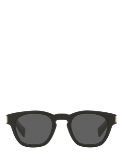 Yves Saint Laurent YS000639 Unisex Oval Sunglasses, Black/Grey - view 2, Black/Grey