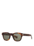 Yves Saint Laurent YS000639 Unisex Oval Sunglasses, Tortoise/Green
