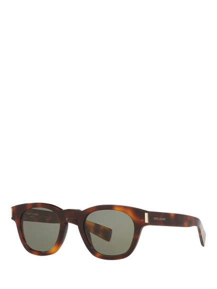 Yves Saint Laurent YS000639 Unisex Oval Sunglasses, Tortoise/Green, Tortoise/Green