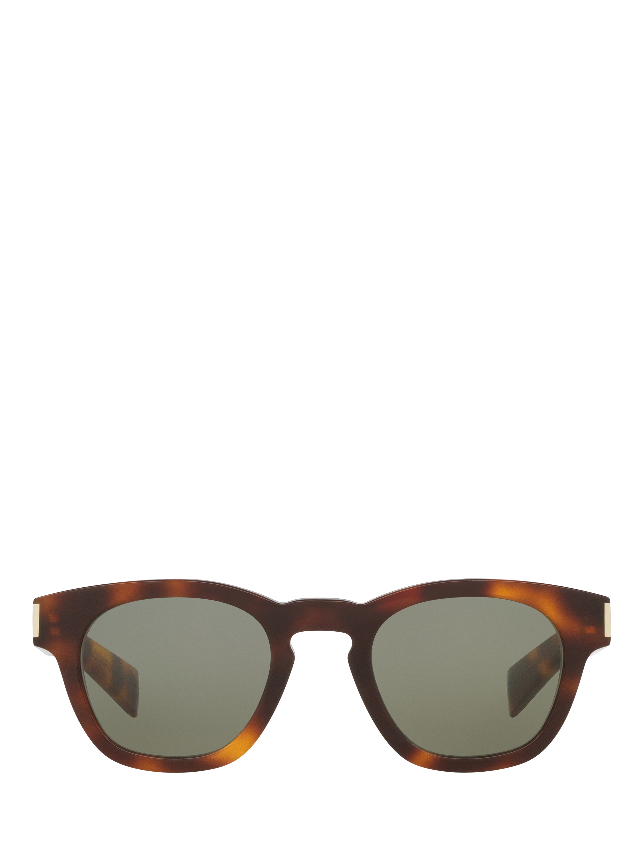 Product image 2 of 4, which shows Yves Saint Laurent YS000639 Unisex Oval Sunglasses, Tortoise/Green