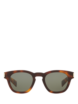 Yves Saint Laurent YS000639 Unisex Oval Sunglasses, Tortoise/Green - view 2, Tortoise/Green