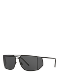 Yves Saint Laurent YS000641 Men's Oval Sunglasses, Black