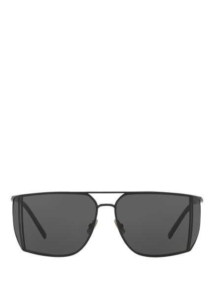 Yves Saint Laurent YS000641 Men's Oval Sunglasses, Black - view 2, Black