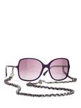 CHANEL Square Sunglasses CH5210Q, Purple/Pink Gradient