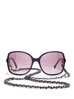 CHANEL Square Sunglasses CH5210Q, Purple/Pink Gradient - view 2, Purple/Pink Gradient