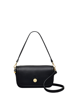 Radley Bathurst Mews Leather Small Flap Over Cross Body Bag, Black