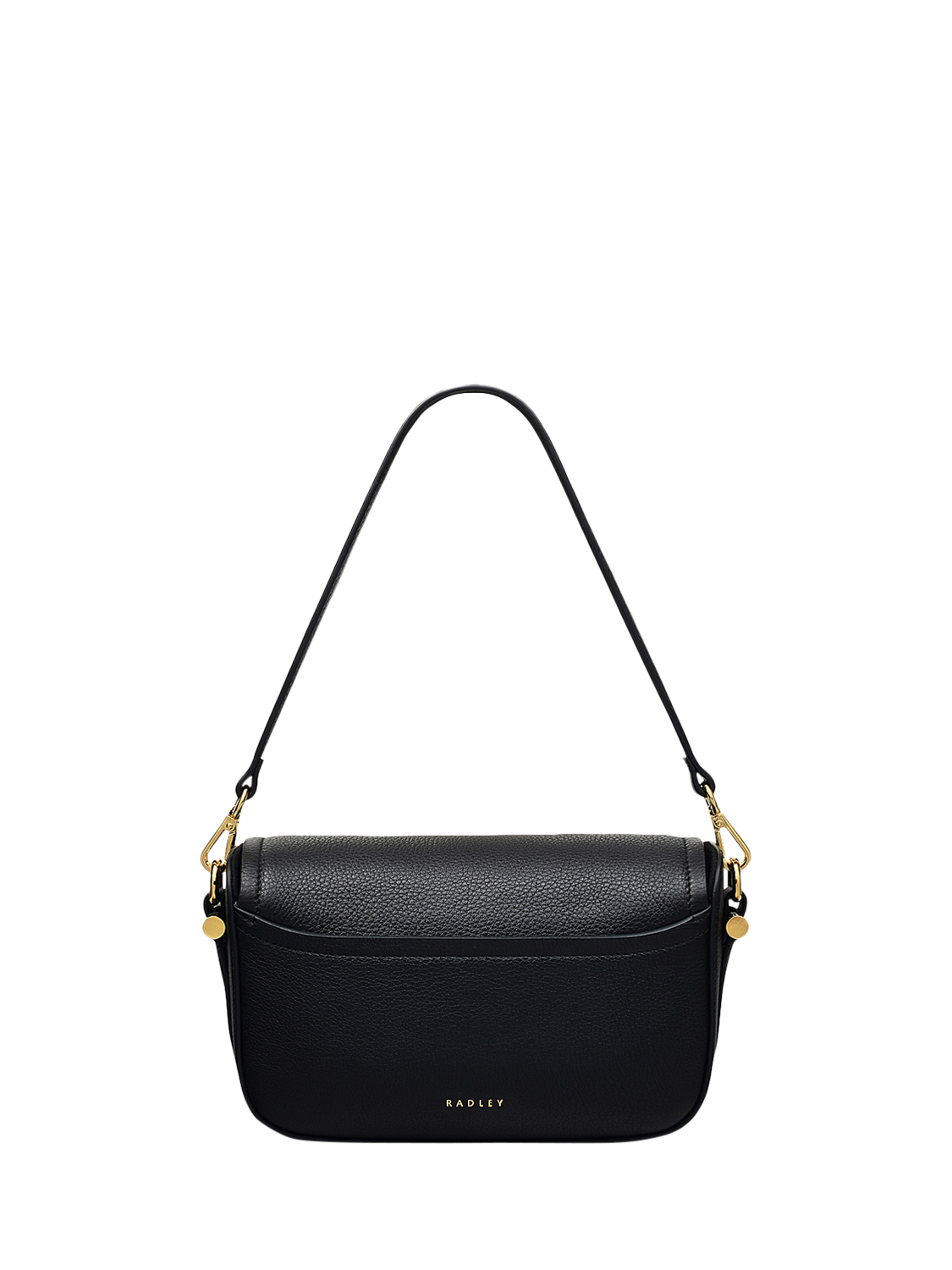 Product image 2 of 6, which shows Radley Bathurst Mews Leather Small Flap Over Cross Body Bag, Black