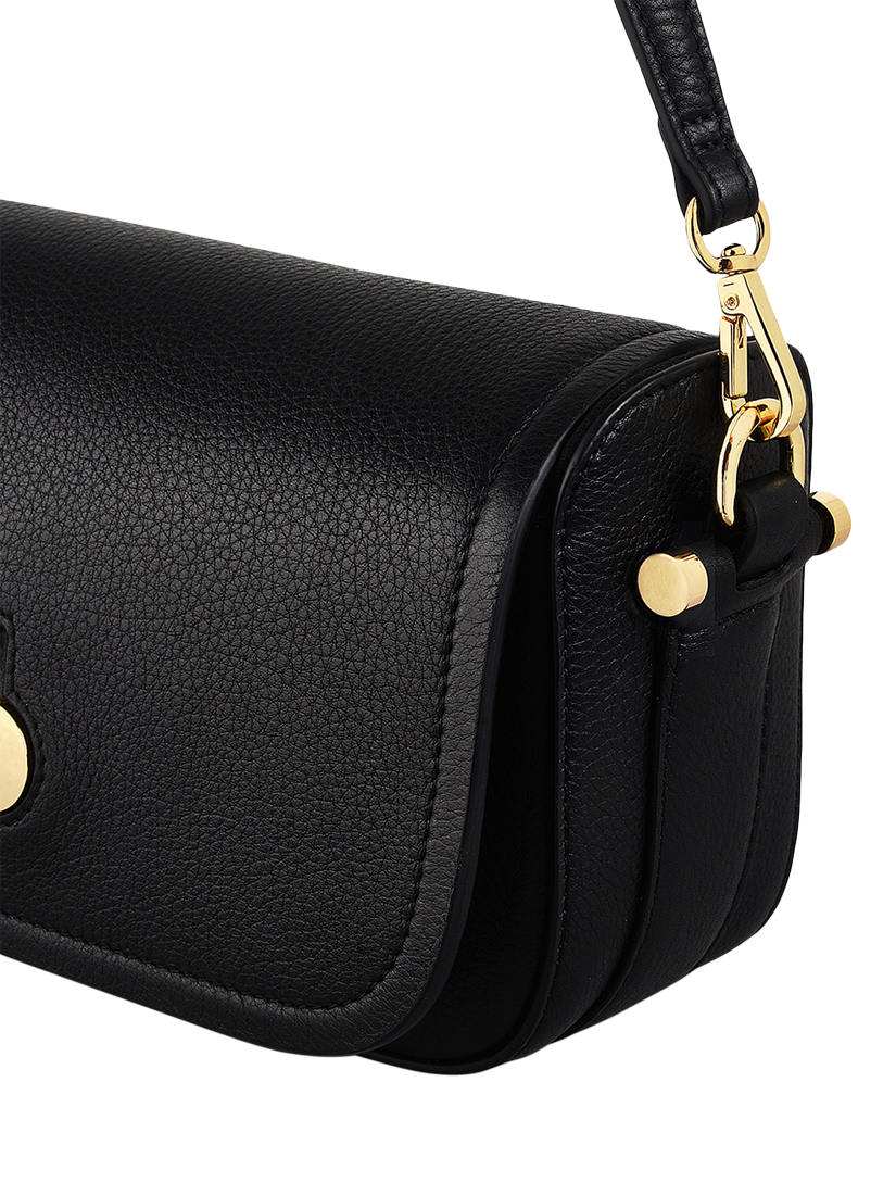 Product image 4 of 6, which shows Radley Bathurst Mews Leather Small Flap Over Cross Body Bag, Black
