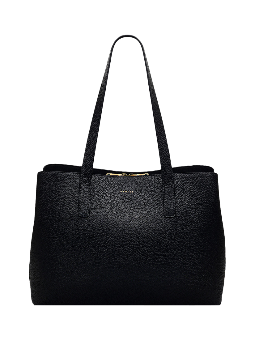 Product image 1 of 5, which shows Radley Dukes Place Leather Large Zip-Top Work Bag, Black