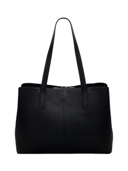 Radley Dukes Place Leather Large Zip-Top Work Bag, Black - view 2, Black