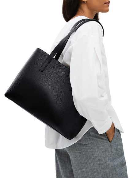 Radley Dukes Place Leather Large Zip-Top Work Bag, Black - view 2, Black