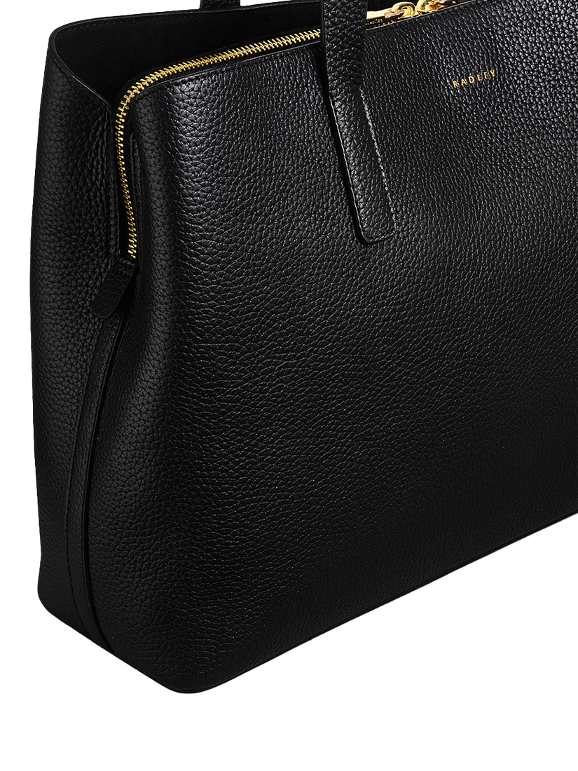 Product image 5 of 5, which shows Radley Dukes Place Leather Large Zip-Top Work Bag, Black