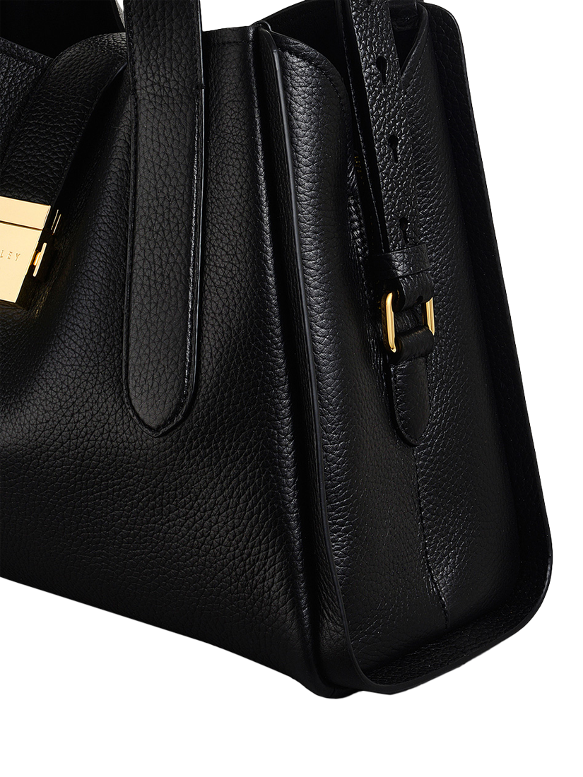 Product image 4 of 4, which shows Radley Sloane Street Leather Medium Zip-Top Grab Bag, Black