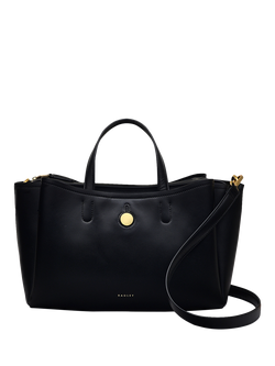 Radley Bathurst Mews Leather Medium Zip Top Grab Bag, Black