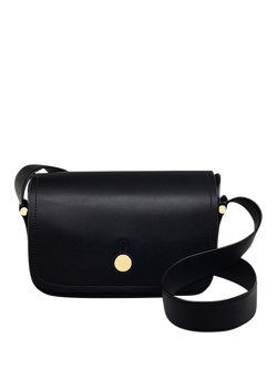 Radley Bathurst Mews Leather Medium Flapover Crossbody Bag, Black