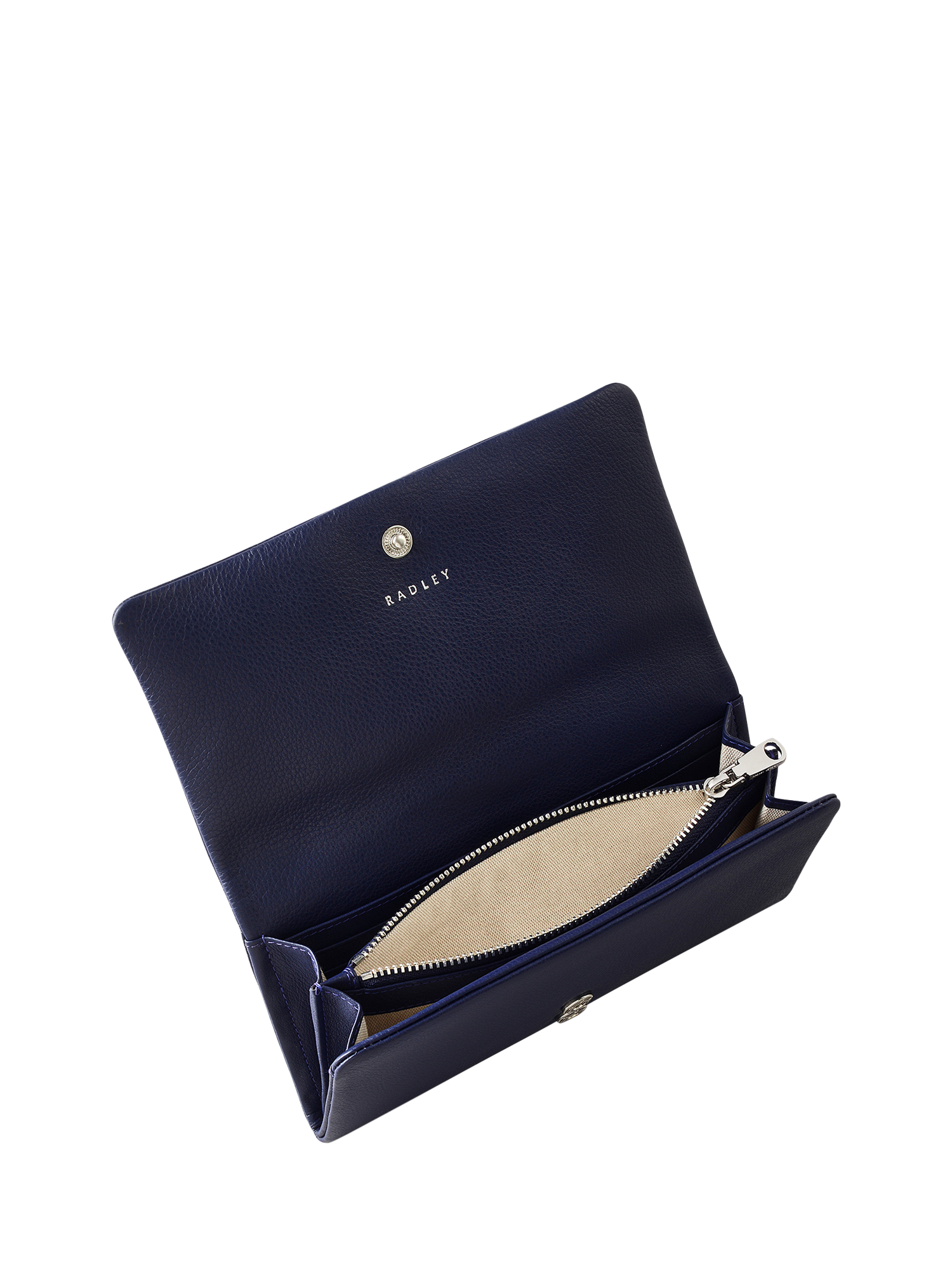 Product image 2 of 4, which shows Radley Mallow Street Leather Large Flapover Matinee Purse, Evenfall